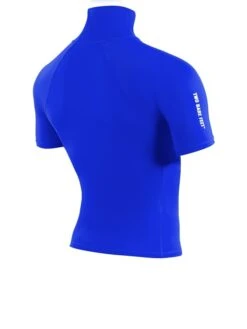 Two Bare Feet Adults Short Sleeve Rash Vest (Blue) -Diving Adventure mens short sleeve blue 6