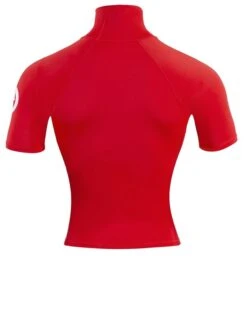 Two Bare Feet Adults Short Sleeve Rash Vest (Red) -Diving Adventure mens short sleeve red 5