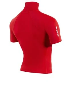 Two Bare Feet Adults Short Sleeve Rash Vest (Red) -Diving Adventure mens short sleeve red 6