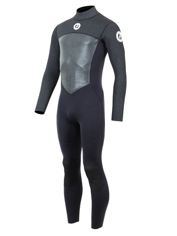 Two Bare Feet Thunderclap Pro 5/4mm Mens Winter Wetsuit (Black/Dark Grey) 2 Two Bare Feet Thunderclap Pro 5/4mm Mens Winter Wetsuit (Black/Dark Grey) - Image 2