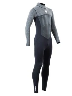 Two Bare Feet Thunderclap Pro 4/3mm Mens Wetsuit (Black/Delta Grey) -Diving Adventure mens thunderclap pro 4.3 grey 8