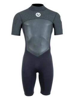 Two Bare Feet Thunderclap Pro 3/2mm Mens Shorty Wetsuit (Black/Dark Grey)
