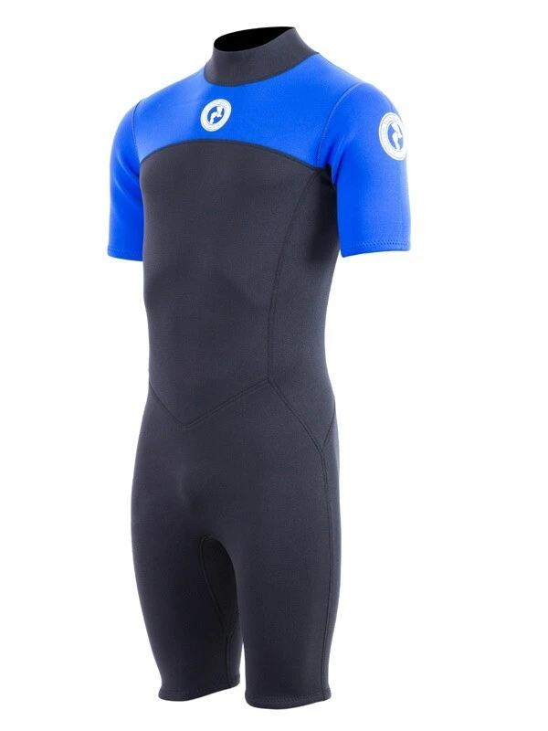 Two Bare Feet Thunderclap 2.5mm Mens Shorty Wetsuit (Blue / Black) 2 Two Bare Feet Thunderclap 2.5mm Mens Shorty Wetsuit (Blue / Black) - Image 2