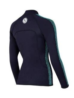 Two Bare Feet Womens Silicone Print Series Full Zip 2.5mm Wetsuit Jacket (Black/Mint) -Diving Adventure silicone series jacket mint 6