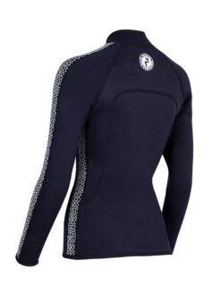 Two Bare Feet Womens Silicone Print Series Full Zip 2.5mm Wetsuit Jacket (Black/White) -Diving Adventure silicone series jacket white 4