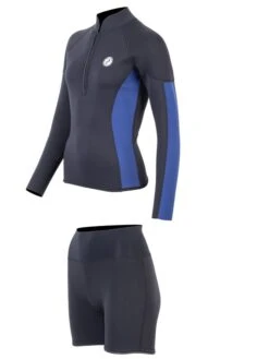 Two Bare Feet Unisex Perspective Half Zip 2.5mm Wetsuit Jacket & Hotpants Set (Black/Blue) 10 Two Bare Feet Unisex Perspective Half Zip 2.5mm Wetsuit Jacket & Hotpants Set (Black/Blue) -Diving Adventure ufm7ec 0
