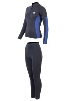 Two Bare Feet Unisex Perspective Half Zip 2.5mm Wetsuit Jacket & Pants Set (Black/Blue) 10 Two Bare Feet Unisex Perspective Half Zip 2.5mm Wetsuit Jacket & Pants Set (Black/Blue) -Diving Adventure uhlqcb b 1