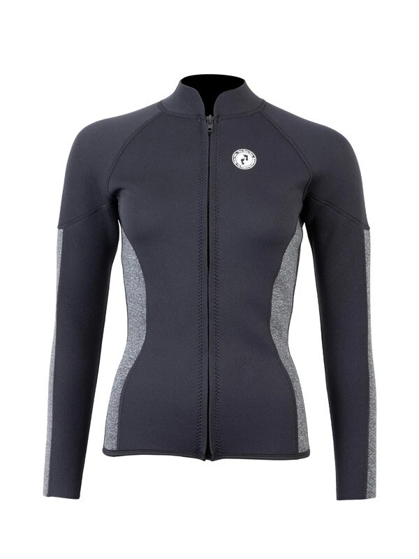 Two Bare Feet Unisex Perspective Full Zip 2.5mm Wetsuit Jacket & Hotpants Set (Black/Grey) 5 Two Bare Feet Unisex Perspective Full Zip 2.5mm Wetsuit Jacket & Hotpants Set (Black/Grey) - Image 5