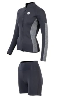 Two Bare Feet Unisex Perspective Full Zip 2.5mm Wetsuit Jacket & Hotpants Set (Black/Grey) 10 Two Bare Feet Unisex Perspective Full Zip 2.5mm Wetsuit Jacket & Hotpants Set (Black/Grey) -Diving Adventure ujyl7a l