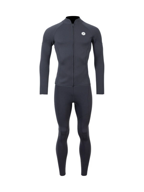 Two Bare Feet Perspective Full Zip 2.5mm Wetsuit Jacket & Pants Set (Black)