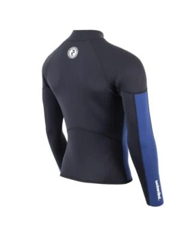 Two Bare Feet Perspective Full Zip 2.5mm Wetsuit Jacket (Black/Blue) -Diving Adventure unisex perspective full zip jacket black blue denim 6