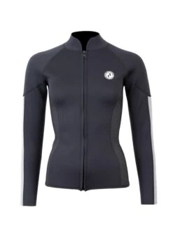 Two Bare Feet Unisex Perspective Full Zip 2.5mm Wetsuit Jacket (Black/Grey/Grey)