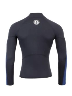 Two Bare Feet Perspective Half Zip 2.5mm Wetsuit Jacket (Black/Blue) -Diving Adventure unisex perspective half zip jacket black blue denim 5