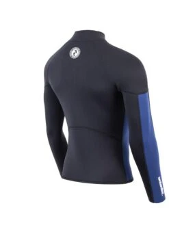 Two Bare Feet Perspective Half Zip 2.5mm Wetsuit Jacket (Black/Blue) -Diving Adventure unisex perspective half zip jacket black blue denim 6