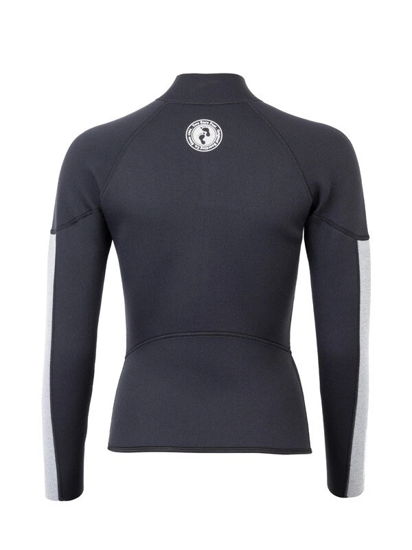 Two Bare Feet Unisex Perspective Half Zip 2.5mm Wetsuit Jacket (Black/Grey/Grey) 5 Two Bare Feet Unisex Perspective Half Zip 2.5mm Wetsuit Jacket (Black/Grey/Grey) - Image 5