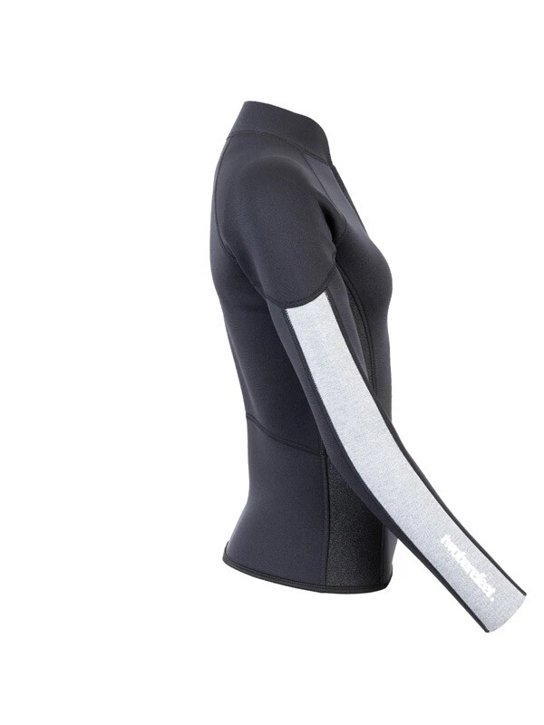 Two Bare Feet Unisex Perspective Half Zip 2.5mm Wetsuit Jacket (Black/Grey/Grey) 7 Two Bare Feet Unisex Perspective Half Zip 2.5mm Wetsuit Jacket (Black/Grey/Grey) - Image 7