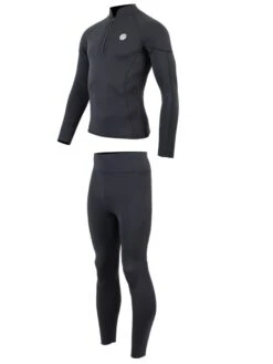 Two Bare Feet Perspective Half Zip 2.5mm Wetsuit Jacket & Pants Set (Black) -Diving Adventure unisex perspective half zip jacket black vista pants 3