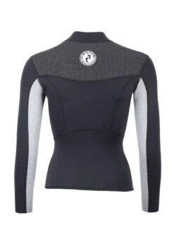 Two Bare Feet Womens Aspect Fleece Lined Zipless Thermal 2.5mm Superstretch Wetsuit Top & Shorts Set (Black/Grey/Grey) -Diving Adventure w6f57b g