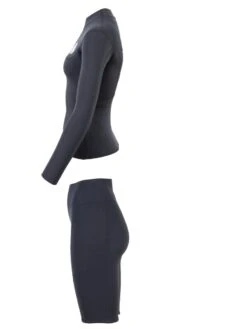 Two Bare Feet Womens Aspect Fleece Lined Zipless Thermal 2.5mm Superstretch Wetsuit Top & Shorts Set (Black) -Diving Adventure w8d7v7 2