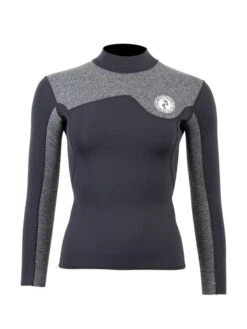 Two Bare Feet Womens Aspect Fleece Lined Zipless Thermal 2.5mm Superstretch Wetsuit Top & Pants Set (Black/Grey) -Diving Adventure w8rqs7 z