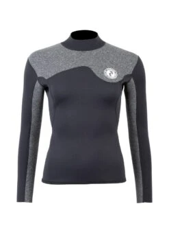 Two Bare Feet Womens Aspect Back Zip 2.5mm Wetsuit Jacket & Shorts Set (Black/Grey) -Diving Adventure wfqn6i q