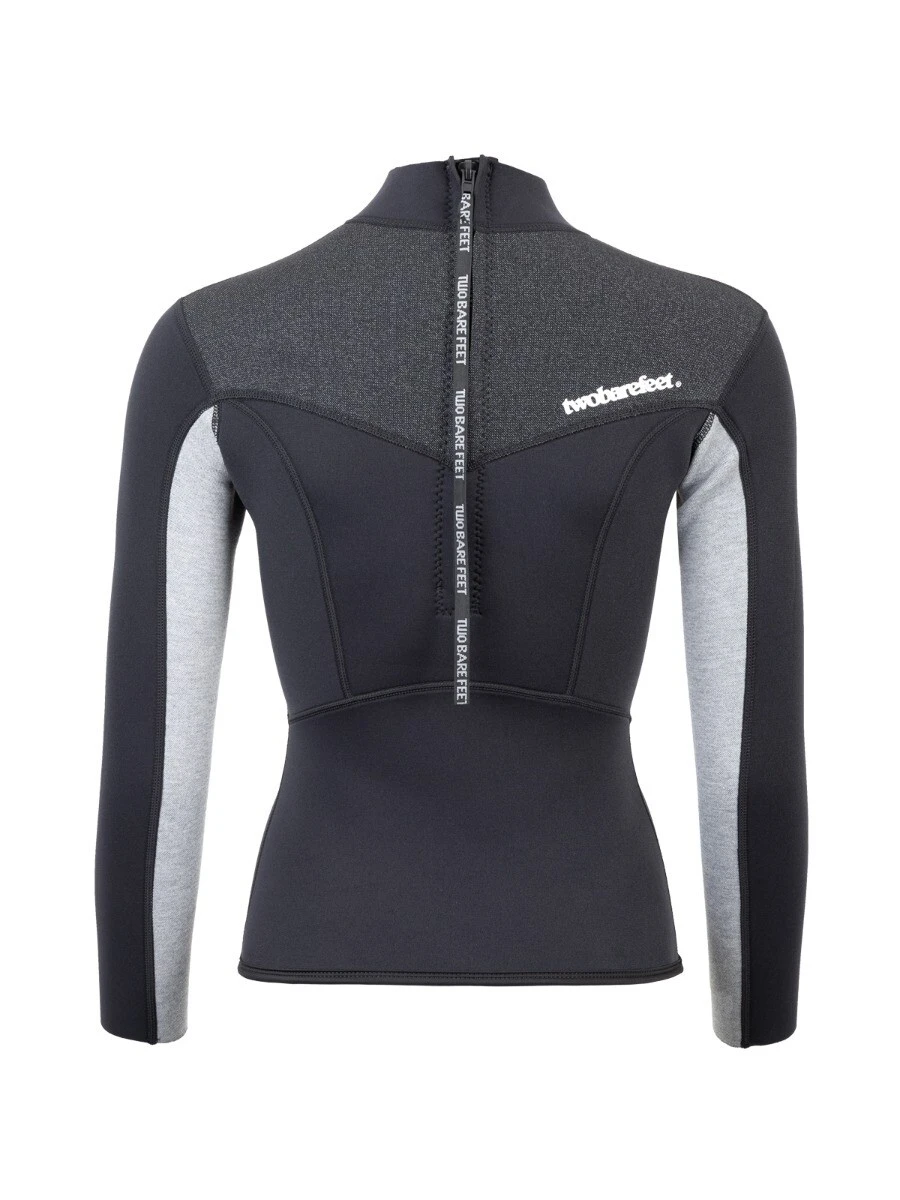Two Bare Feet Womens Aspect Back Zip 2.5mm Wetsuit Jacket & Pants Set (Black/Grey/Grey) - Image 6