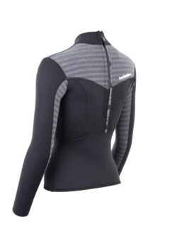 Two Bare Feet Womens Aspect Back Zip 2.5mm Wetsuit Jacket (Black/Grey Stripes) 11 Two Bare Feet Womens Aspect Back Zip 2.5mm Wetsuit Jacket (Black/Grey Stripes) -Diving Adventure womens aspect back zip jacket black grey 4