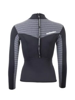 Two Bare Feet Womens Aspect Back Zip 2.5mm Wetsuit Jacket (Black/Grey Stripes) 12 Two Bare Feet Womens Aspect Back Zip 2.5mm Wetsuit Jacket (Black/Grey Stripes) -Diving Adventure womens aspect back zip jacket black grey 5