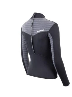 Two Bare Feet Womens Aspect Back Zip 2.5mm Wetsuit Jacket (Black/Grey Stripes) 13 Two Bare Feet Womens Aspect Back Zip 2.5mm Wetsuit Jacket (Black/Grey Stripes) -Diving Adventure womens aspect back zip jacket black grey 6