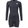 Two Bare Feet Unisex Perspective Full Zip 2.5mm Wetsuit Jacket & Hotpants Set (Black)