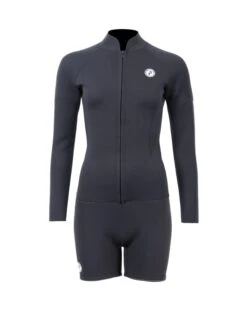 Two Bare Feet Unisex Perspective Full Zip 2.5mm Wetsuit Jacket & Hotpants Set (Black)
