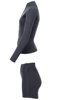 Two Bare Feet Unisex Perspective Full Zip 2.5mm Wetsuit Jacket & Hotpants Set (Black) 11 Two Bare Feet Unisex Perspective Full Zip 2.5mm Wetsuit Jacket & Hotpants Set (Black) -Diving Adventure womens aspect back zip jacket black hotpants shorts 4 2