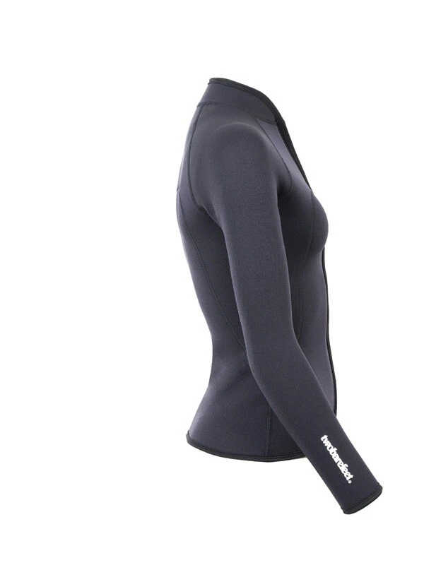 Two Bare Feet Womens Heritage 3mm Full Zip Long Sleeve Wetsuit Jacket (Black) 7 Two Bare Feet Womens Heritage 3mm Full Zip Long Sleeve Wetsuit Jacket (Black) - Image 7
