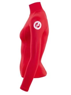 Two Bare Feet Unisex Long Sleeve Rash Vest (Red) 10 Two Bare Feet Unisex Long Sleeve Rash Vest (Red) -Diving Adventure womens long sleeve red 3