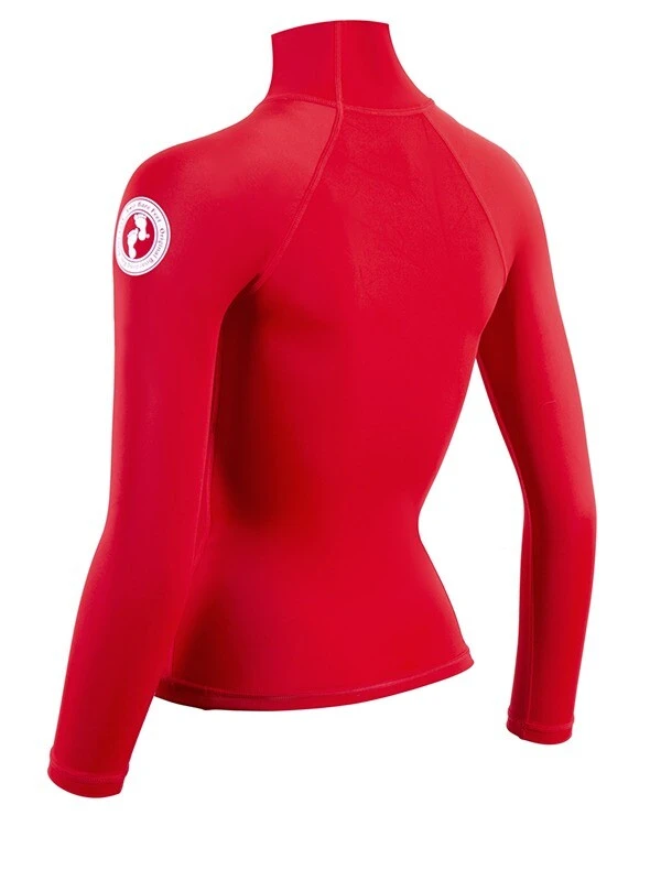 Two Bare Feet Unisex Long Sleeve Rash Vest (Red) 4 Two Bare Feet Unisex Long Sleeve Rash Vest (Red) - Image 4