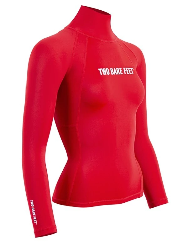 Two Bare Feet Unisex Long Sleeve Rash Vest (Red) 8 Two Bare Feet Unisex Long Sleeve Rash Vest (Red) - Image 8