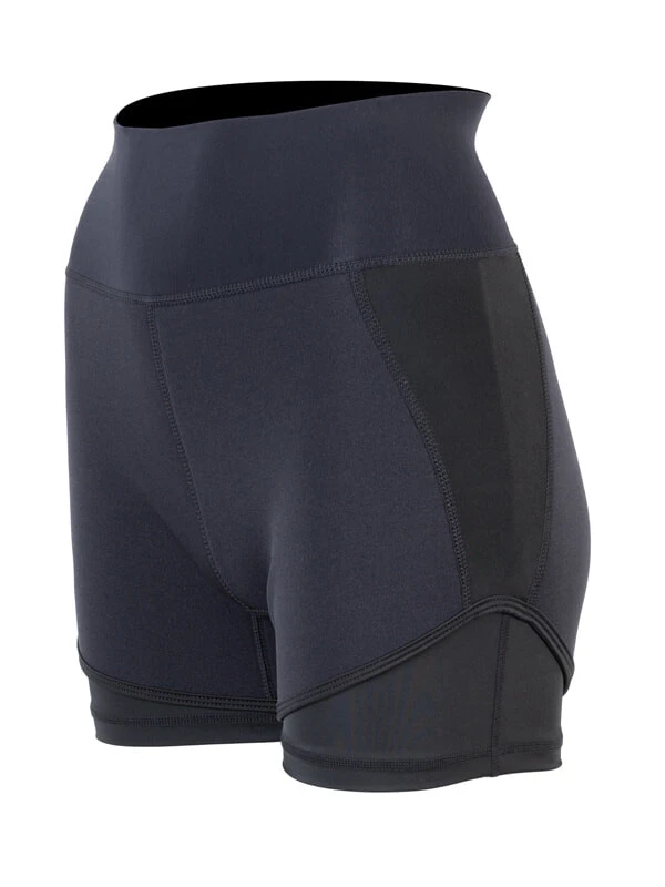 Two Bare Feet Womens Vista 2.5mm Neoprene Wetsuit Overlaid Hotpants (Black) 2 Two Bare Feet Womens Vista 2.5mm Neoprene Wetsuit Overlaid Hotpants (Black) - Image 2