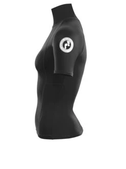 Two Bare Feet Unisex Short Sleeve Rash Vest (Black) -Diving Adventure womens short sleeve black 3