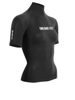 Two Bare Feet Unisex Short Sleeve Rash Vest (Black) -Diving Adventure womens short sleeve black 8