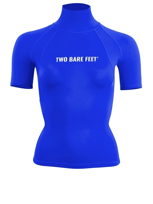 Two Bare Feet Unisex Short Sleeve Rash Vest (Blue) 1 Two Bare Feet Unisex Short Sleeve Rash Vest (Blue)