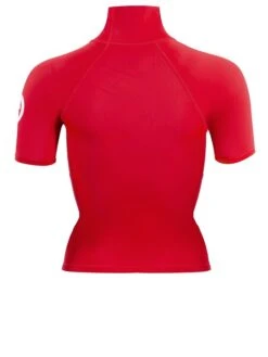 Two Bare Feet Unisex Short Sleeve Rash Vest (Red) -Diving Adventure womens short sleeve red 5 1
