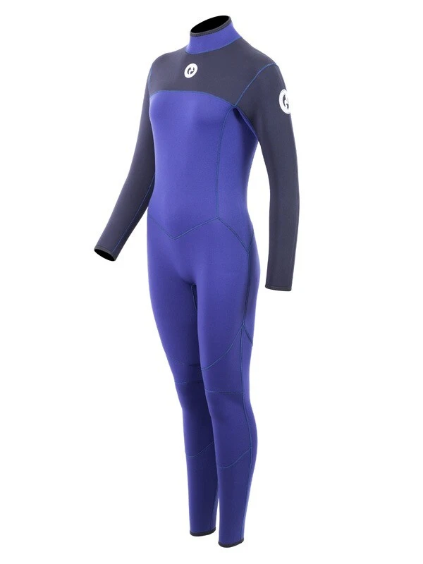 Two Bare Feet Thunderclap 5/4mm Womens Winter Wetsuit (Navy) 2 Two Bare Feet Thunderclap 5/4mm Womens Winter Wetsuit (Navy) - Image 2