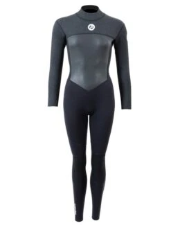 Two Bare Feet Thunderclap Pro 3/2mm Womens Wetsuit (Black/Dark Grey)