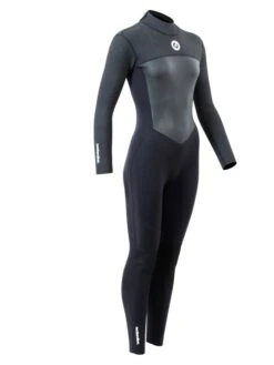Two Bare Feet Thunderclap Pro 3/2mm Womens Wetsuit (Black/Dark Grey) -Diving Adventure womens thunderclap pro grey 8