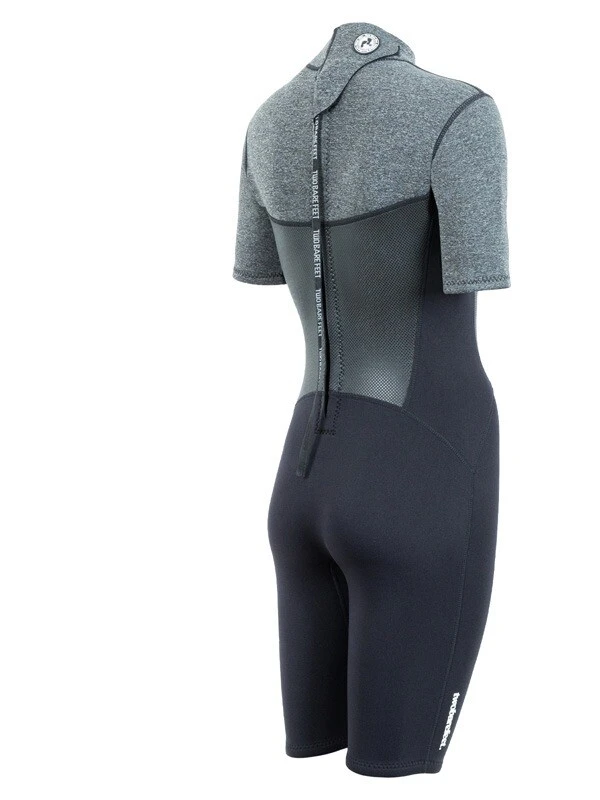 Two Bare Feet Thunderclap Pro 3/2mm Womens Shorty Wetsuit (Black/Delta Grey) 6 Two Bare Feet Thunderclap Pro 3/2mm Womens Shorty Wetsuit (Black/Delta Grey) - Image 6