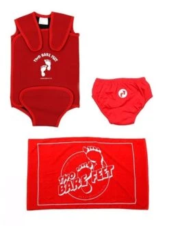 Deluxe Baby Swim Kit - Wrap + Swim Nappy + Towel (Red)