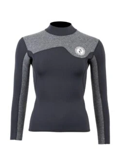 Two Bare Feet Womens Aspect Fleece Lined Zipless Thermal 2.5mm Superstretch Wetsuit Top & Hotpants Set (Black/Grey) 12 Two Bare Feet Womens Aspect Fleece Lined Zipless Thermal 2.5mm Superstretch Wetsuit Top & Hotpants Set (Black/Grey) -Diving Adventure wswyss 0 1